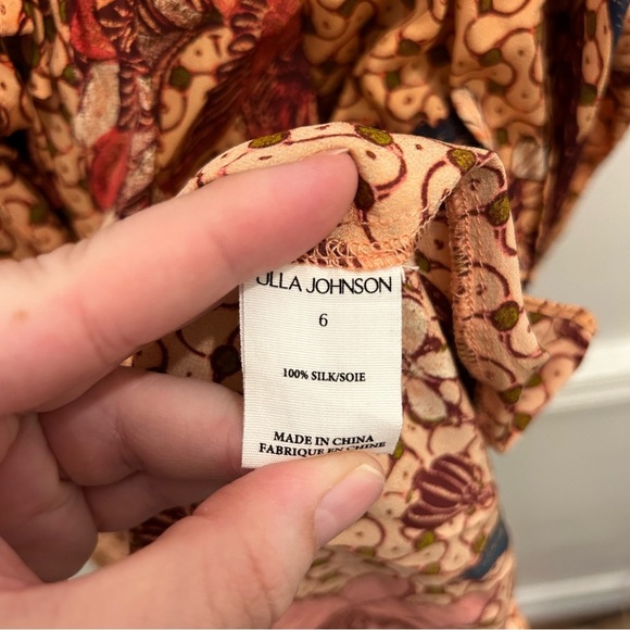 Ulla Johnson Oni Dress 6 Garden Rose NWT floral ruffles silk - Picture 13 of 15